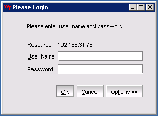 На скриншоте: Окно ввода логина на SAN switch IBM (Brocade).