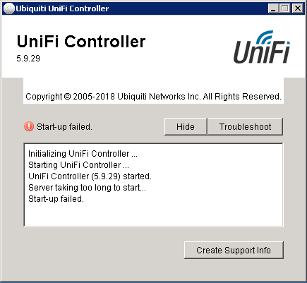 Unifi контроллер startup failed. Решение проблемы запуска на www.pingmeup.ru